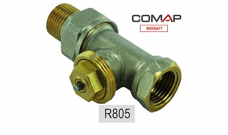 R805 Клапан термостатический с фиксированным Kv, прямой, ВР, М30